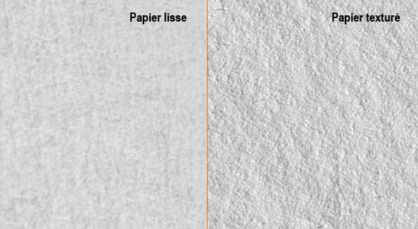 Papier Lisse vs texturé
