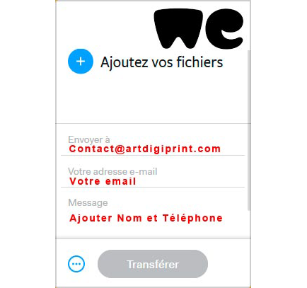 Envoi fichier via wetransfer